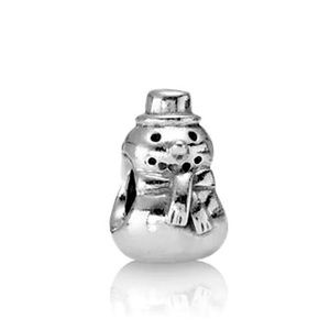 PANDORA.925 Sterling Snowman Charm